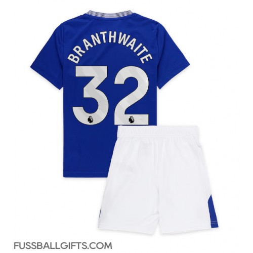 Everton Jarrad Branthwaite #32 Fußballbekleidung Heimtrikot Kinder 2024-25 Kurzarm (+ kurze hosen)